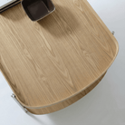 Seek & Ramble Coffee Tables Cleo 120cm Rectangle Coffee Table Natural Ash With Storage Shelf