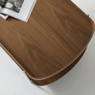 Seek & Ramble Coffee Tables Cleo 120cm Rectangle Coffee Table Walnut With Storage Shelf