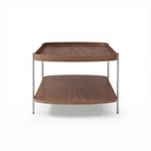 Seek & Ramble Coffee Tables Cleo 120cm Rectangle Coffee Table Walnut With Storage Shelf