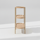 Seek & Ramble Shelving Cleo 3 Tier Bookcase/Console Natural Ash & Gold