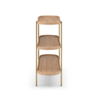 Seek & Ramble Shelving Cleo 3 Tier Shelf 120cm x 80cm Bookcase/Console Ash Black Frame
