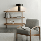 Seek & Ramble Shelving Cleo 3 Tier Shelf 120cm x 80cm Bookcase/Console Ash Gold Frame