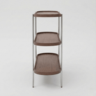 Seek & Ramble Shelving Cleo 3 Tier Shelf 120cm x 80cm Bookcase/Console Walnut & Brushed Steel Frame