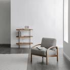 Seek & Ramble Shelving Cleo 3 Tier Shelf 90cm x 80cm Bookcase/Console Natural Ash Black or Gold Frame
