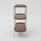 Seek & Ramble Shelving Cleo 3 Tier Shelf 90cm x 80cm Bookcase/Console Walnut & Brushed Steel Frame