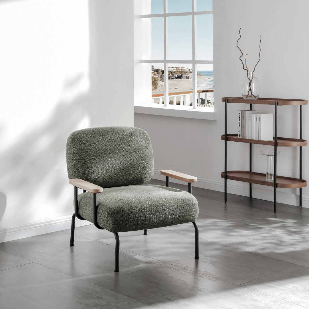 Seek & Ramble Shelving Cleo 3 Tier Shelf 90cm x 80cm Bookcase/Console Walnut Gold or Black Frame