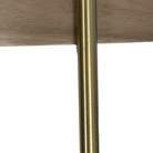 Seek & Ramble Side Tables Cleo 40cm Round Side Table Gold Legs With Storage Shelf Walnut