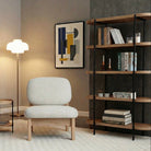 Seek & Ramble Shelving Cleo 5 Tier Shelf 165cm x 100cm Bookcase Natural Ash & Black Frame