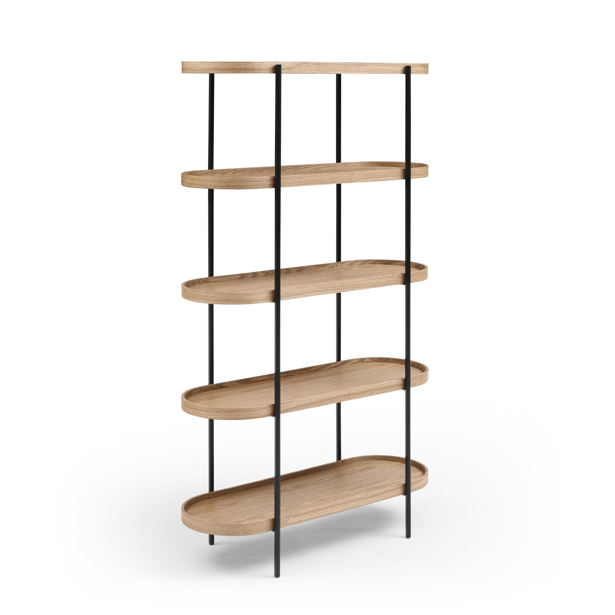 Seek & Ramble Shelving Cleo 5 Tier Shelf Bookcase Ash