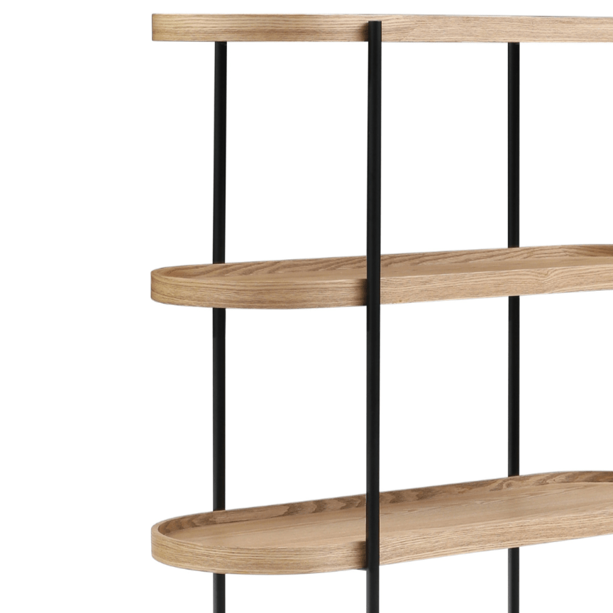 Seek & Ramble Shelving Cleo 5 Tier Shelf Bookcase Ash