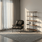 Seek & Ramble Shelving Cleo 5 Tier Tall Bookshelf Walnut & Black Frame