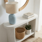 Seek & Ramble Hall Table Delos 100cm Console Hall Table Faux Stone White