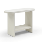 Seek & Ramble Hall Table Delos 100cm Console Hall Table Faux Stone White