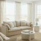 Seek & Ramble Side Tables Delos Round 50cm Side Table Faux Stone White