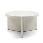 Seek & Ramble Coffee Tables Delos Round 80cm Coffee Table Faux Stone White