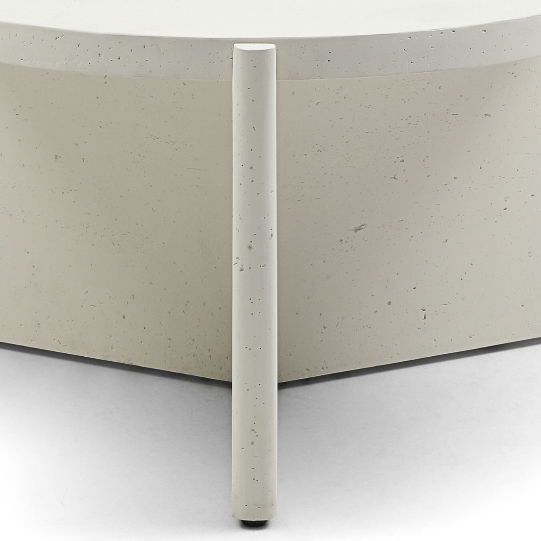 Seek & Ramble Coffee Tables Delos Round 80cm Coffee Table Faux Stone White