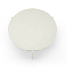 Seek & Ramble Coffee Tables Delos Round 80cm Coffee Table Faux Stone White