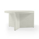 Seek & Ramble Coffee Tables Delos Round 80cm Coffee Table Faux Stone White