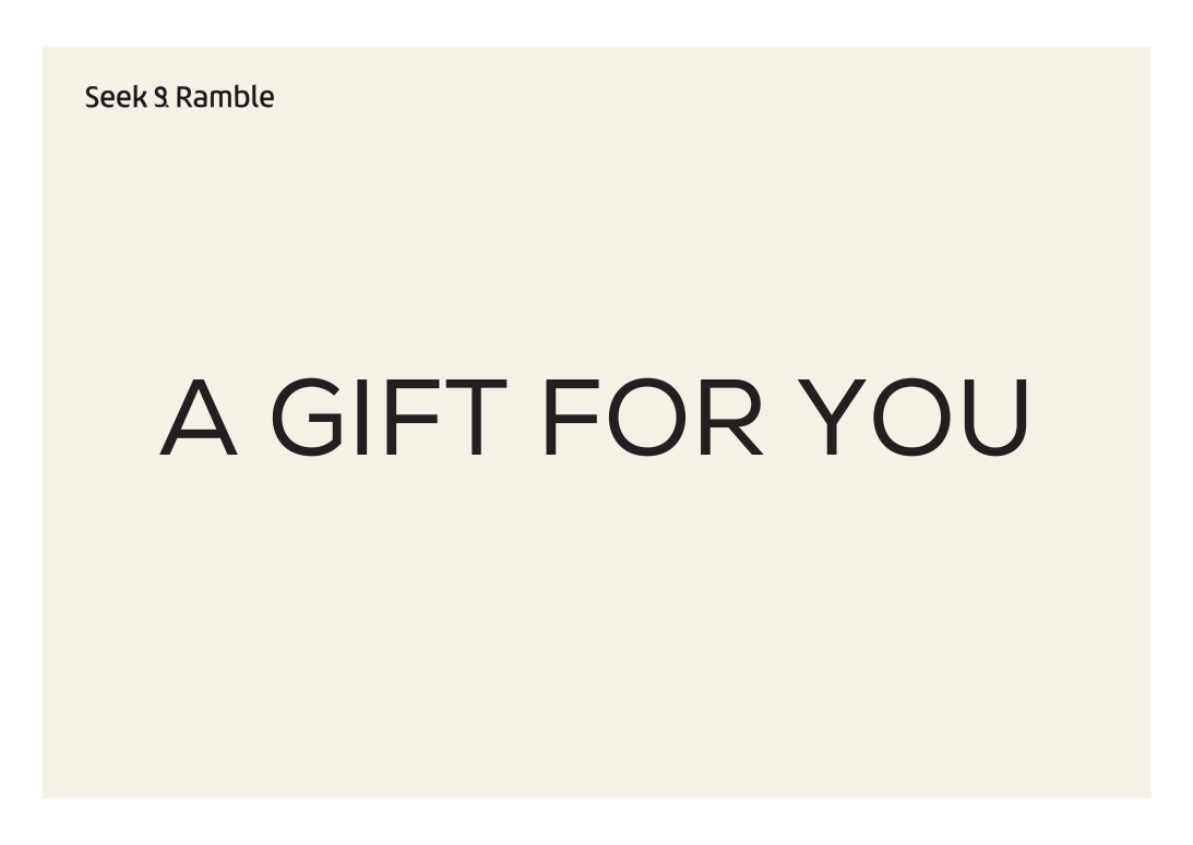 Seek & Ramble Gift Cards e-Gift Card