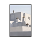 Seek & Ramble Canvas Mykonos Rooftop Framed Canvas Print - Black & White Art 60x90cm