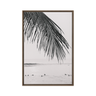 Seek & Ramble Canvas Brown frame Bali Surfers Framed Canvas Print - Black & White Art 60x90cm