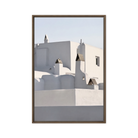Seek & Ramble Canvas Mykonos Rooftop Framed Canvas Print - Black & White Art 60x90cm