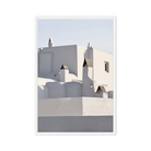 Seek & Ramble Canvas Mykonos Rooftop Framed Canvas Print - Black & White Art 60x90cm