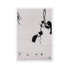 Seek & Ramble Canvas White frame Bali Surfers Vine Framed Canvas Print - Black & White Art 60x90cm