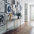 Seek & Ramble Hall Table Gatsby 110cm Console Hall Table Fluted Glass & Gold Metal