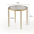 Seek & Ramble Coffee Tables Gatsby 3 Pce Room Table Set Fluted Glass & Brushed Gold Metal Bundle