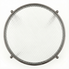 Seek & Ramble Side Table Gatsby Round 48cm Fluted Glass Side Table  Gunmetal Grey