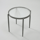 Seek & Ramble Side Table Gatsby Round 48cm Fluted Glass Side Table  Gunmetal Grey