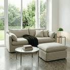 Seek & Ramble Coffee Tables Gatsby Round Fluted Glass Coffee Table Gunmetal Grey