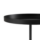 Seek & Ramble Bundles Harrison Set of 2 Round 40cm Side Table Black Metal Tray Top & Pedestal Base Bundle