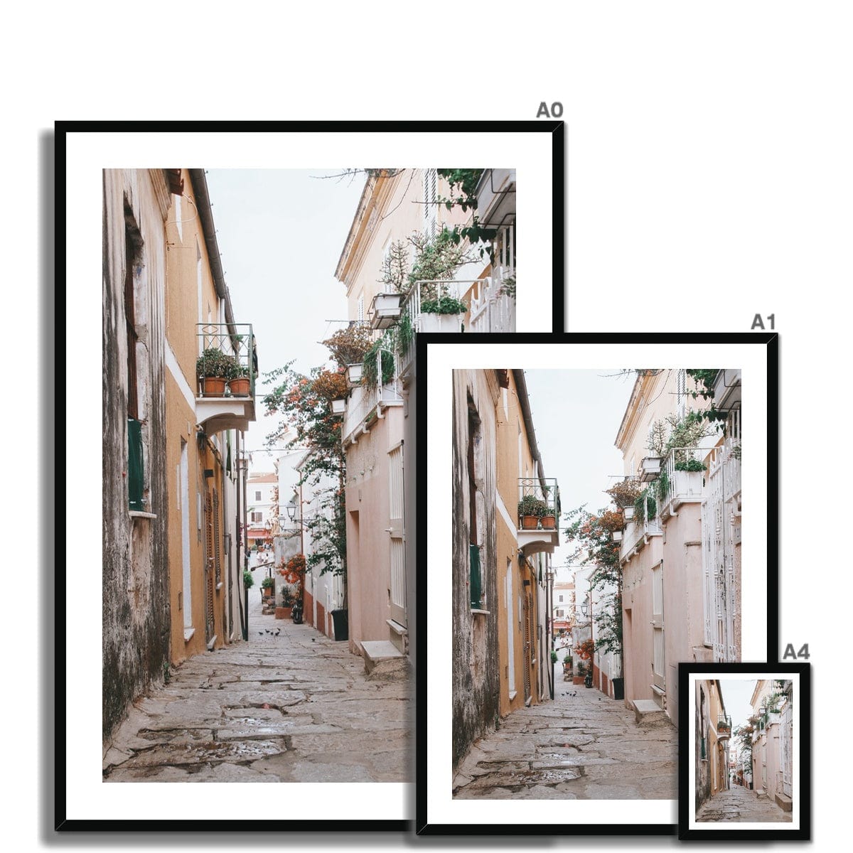 Seek & Ramble Framed Print La Maddalena Street Italy Framed Print