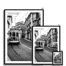 Seek & Ramble Fine art Lisbon Tram Black And White Framed Print