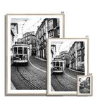 Seek & Ramble Fine art Lisbon Tram Black And White Framed Print