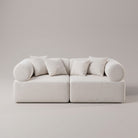 Seek & Ramble Masso 2-Seat Sofa in Ivory velvet