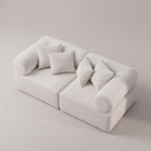 Seek & Ramble Masso 2-Seat Sofa in Ivory velvet