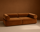 Seek & Ramble Masso Modular 3 Seat Sofa Velvet Amber
