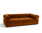 Seek & Ramble Masso Modular 3 Seat Sofa Velvet Amber