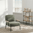 Seek & Ramble Accent Chair Mattia Modern Occasional Upholstered Armchair Olive