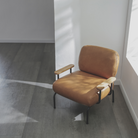 Seek & Ramble Accent Chair Mattia Occasional Armchair Leather Tan by Francesco Feliziani