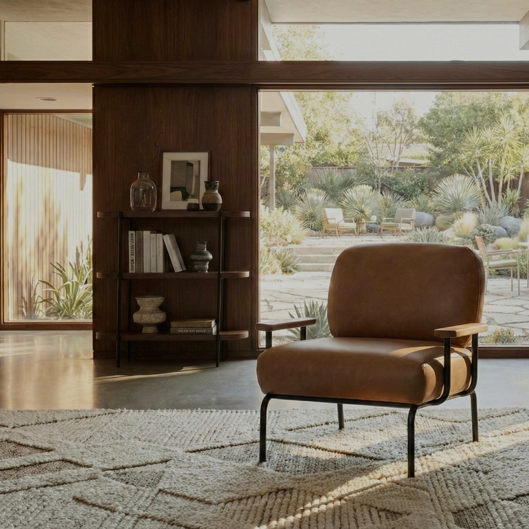 Seek & Ramble Accent Chair Mattia Occasional Armchair Leather Tan by Francesco Feliziani