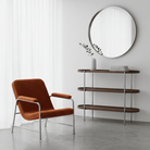 Seek & Ramble Accent Chair Milo Lounge Chair Brushed Steel Brunswick Rust