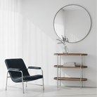 Seek & Ramble Accent Chair Milo Lounge Chair Brushed Steel Brunswick Slate