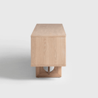 Seek & Ramble Cabinets Oscar 1.8m Natural Oak and Fluted Glass Low Sideboard