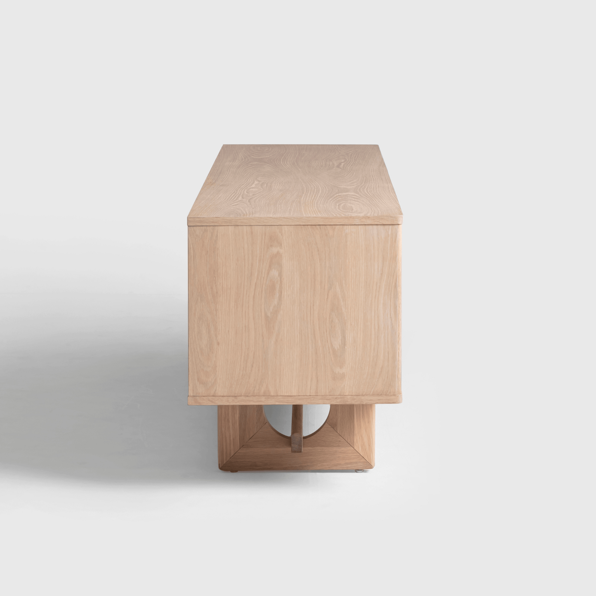 Seek & Ramble Cabinets Oscar 1.8m Natural Oak and Fluted Glass Low Sideboard