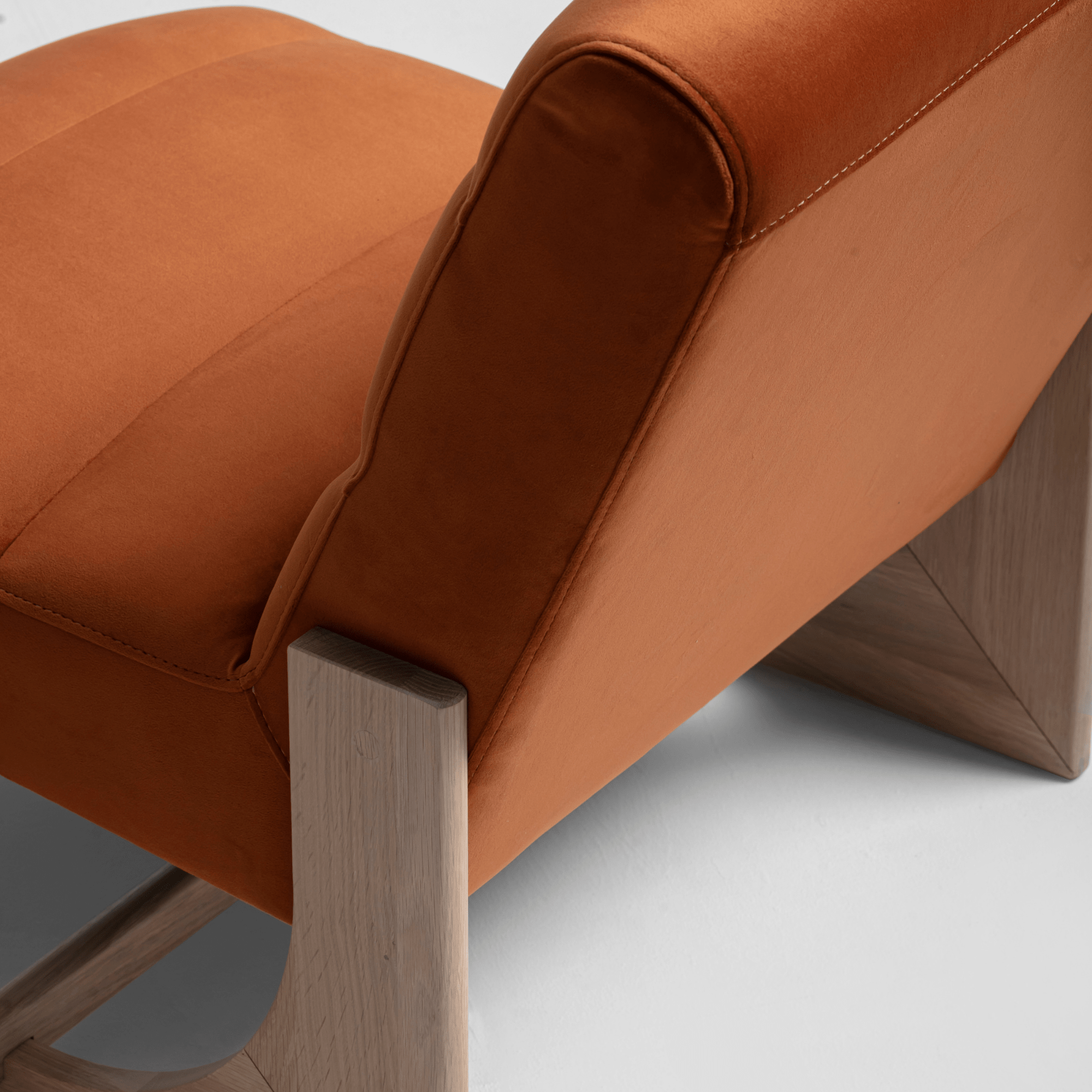 Seek & Ramble Accent Chair Oscar Lounge Chair Brunswick Rust & Oak
