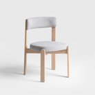 Seek & Ramble Dining chairs Oscar Set of 2 Natural Oak Dining Chair Upholstered Fitzroy Storm